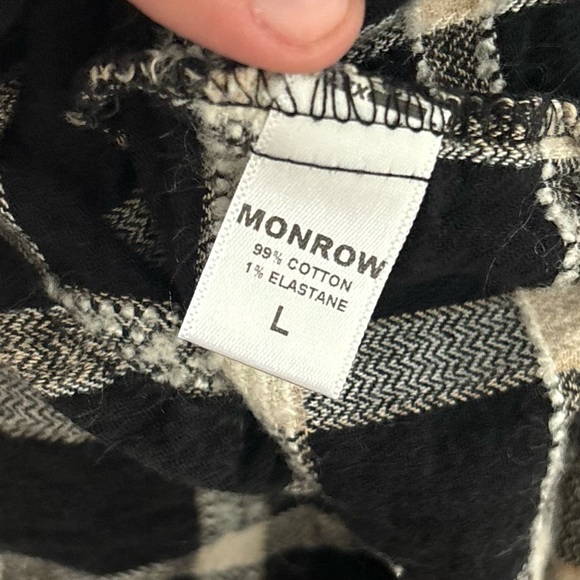 monrow plaid flannel button down shirt - Picture 4 of 5